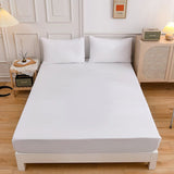 Drap Housse Matelas Uni Confort Linge de Lit  Blanc