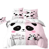 Housse de Couette 3D Panda Rose