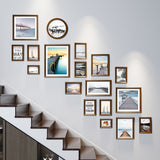 Lot de 18 Cadres Photos Ethnique Paysage Bois Café Créatif Escalier