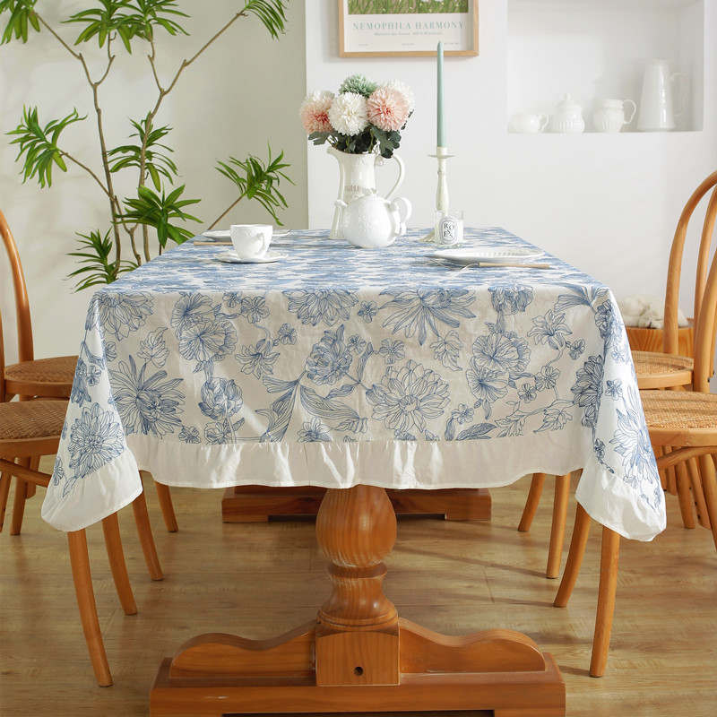 Fhberni Nappe ronde lourde, couleur unie, nappe décorative en coton et lin  pour cuisine, salle à manger, maison, décoration de table, crème, ronde 
