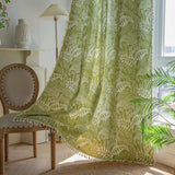 Rideau Voilage Feuillage Imprimé Vert 150 x H180 cm-maisonfans.com